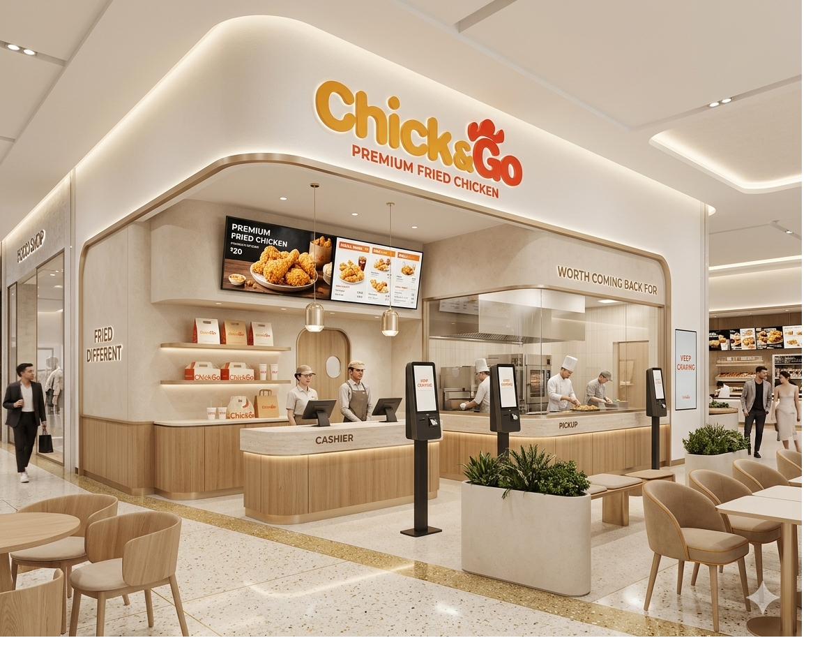 Chick&Go kasa ve sipariş alanı